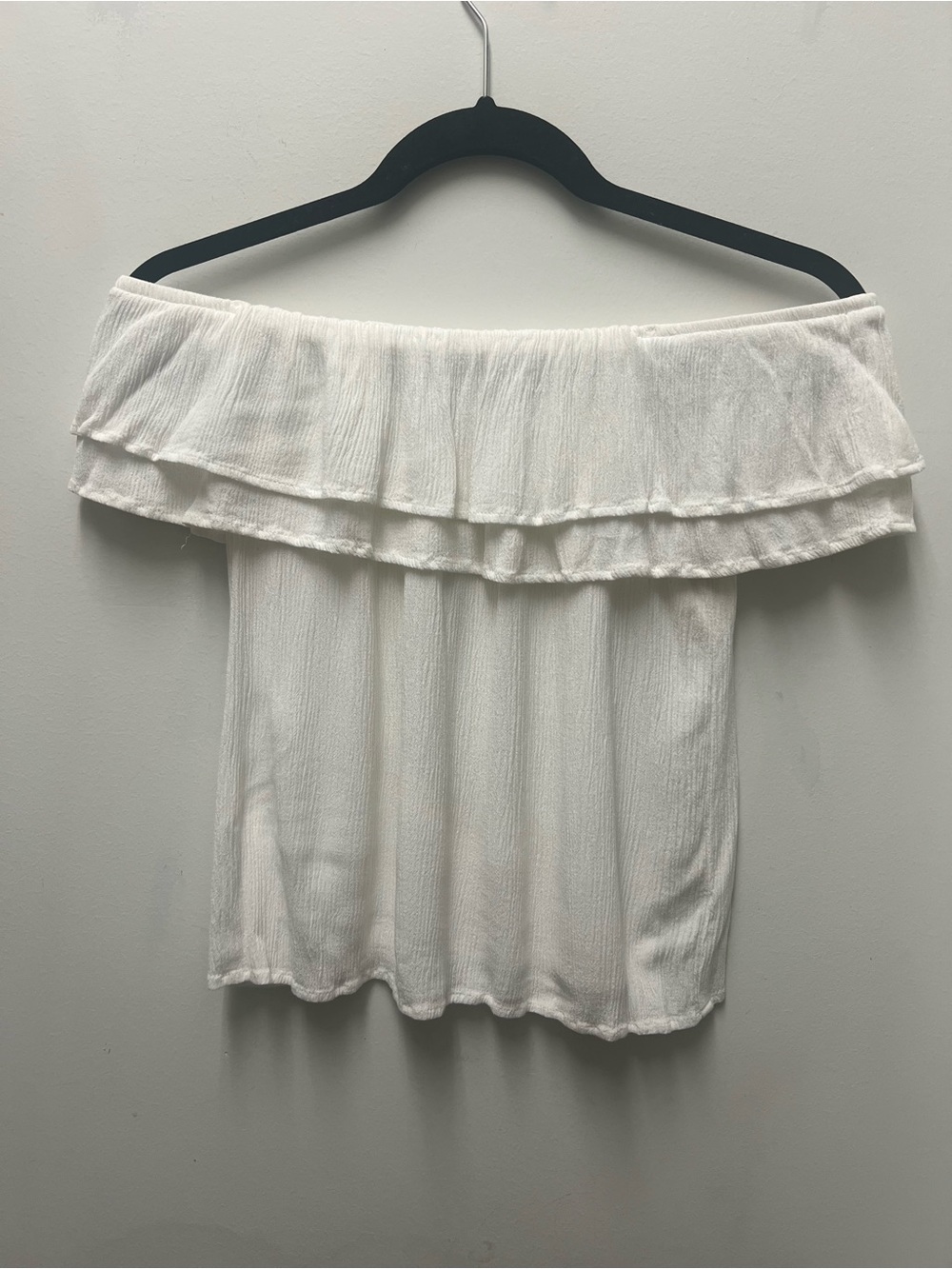 One Clothing Off-Shoulder Ruffled Women's Top - White SizeM